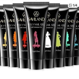 Saviland Poly Nail Gel Set lot of 50!! New! Includes nail lamp also new!
